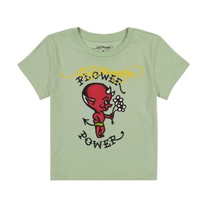 Ed Hardy Baby Devil Baby Tee Baby Tees Dame Olivengrønne | XG5901874