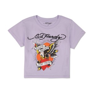 Ed Hardy Brave Eagle Baby Tee Baby Tees Dame Lavendel | KP9084756