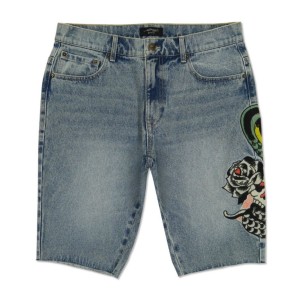 Ed Hardy Cobra Denim Skater Short Denim Herre Lyse | MR4023865