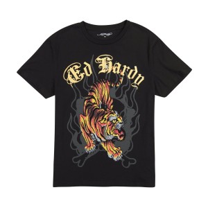 Ed Hardy Crawling Tiger Tee T-skjorte Herre Svarte | NC0782169