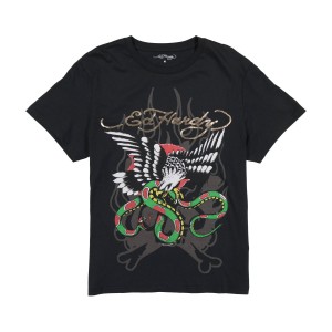 Ed Hardy Eagle Snake Mens Tee T-skjorte Herre Svarte | GF1603758