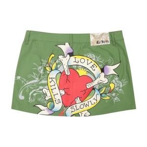 Ed Hardy LKS Heart Skirt Bukse Dame Olivengrønne | BQ1653498