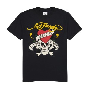 Ed Hardy LKS Skull Tee T-skjorte Herre Svarte | WC0354629