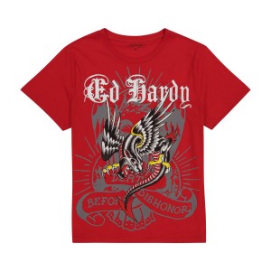 Ed Hardy Panther Dragon Tee T-skjorte Herre Rosa | IO0749835