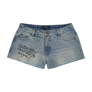 Ed Hardy Swallow Denim Shorts Bukse Dame Lyse | YL6045281