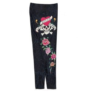 Ed Hardy Y2k Tattoo Legging Bukse Dame Svarte | KY4810729