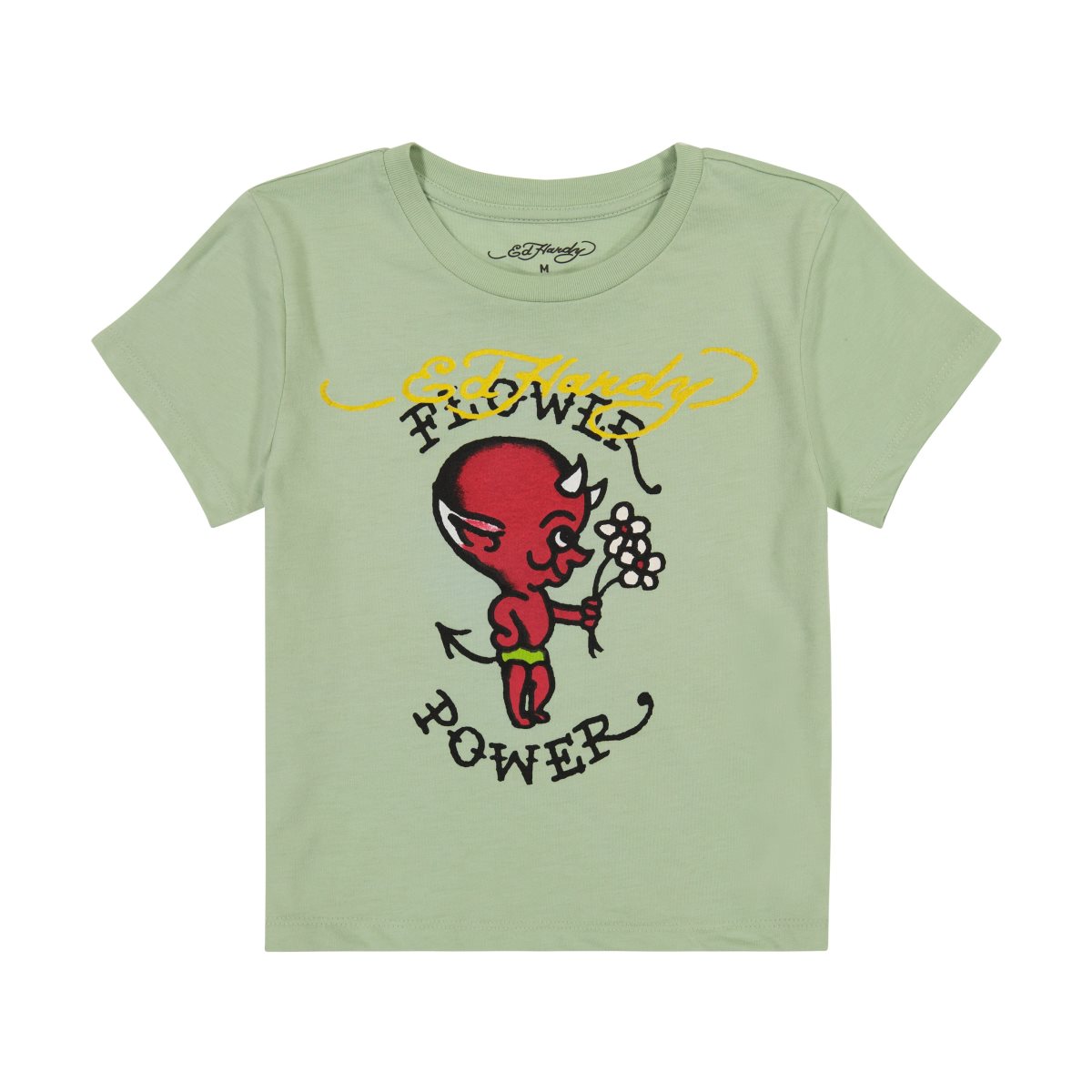 Ed Hardy Baby Devil Baby Tee Baby Tees Dame Olivengrønne | XG5901874