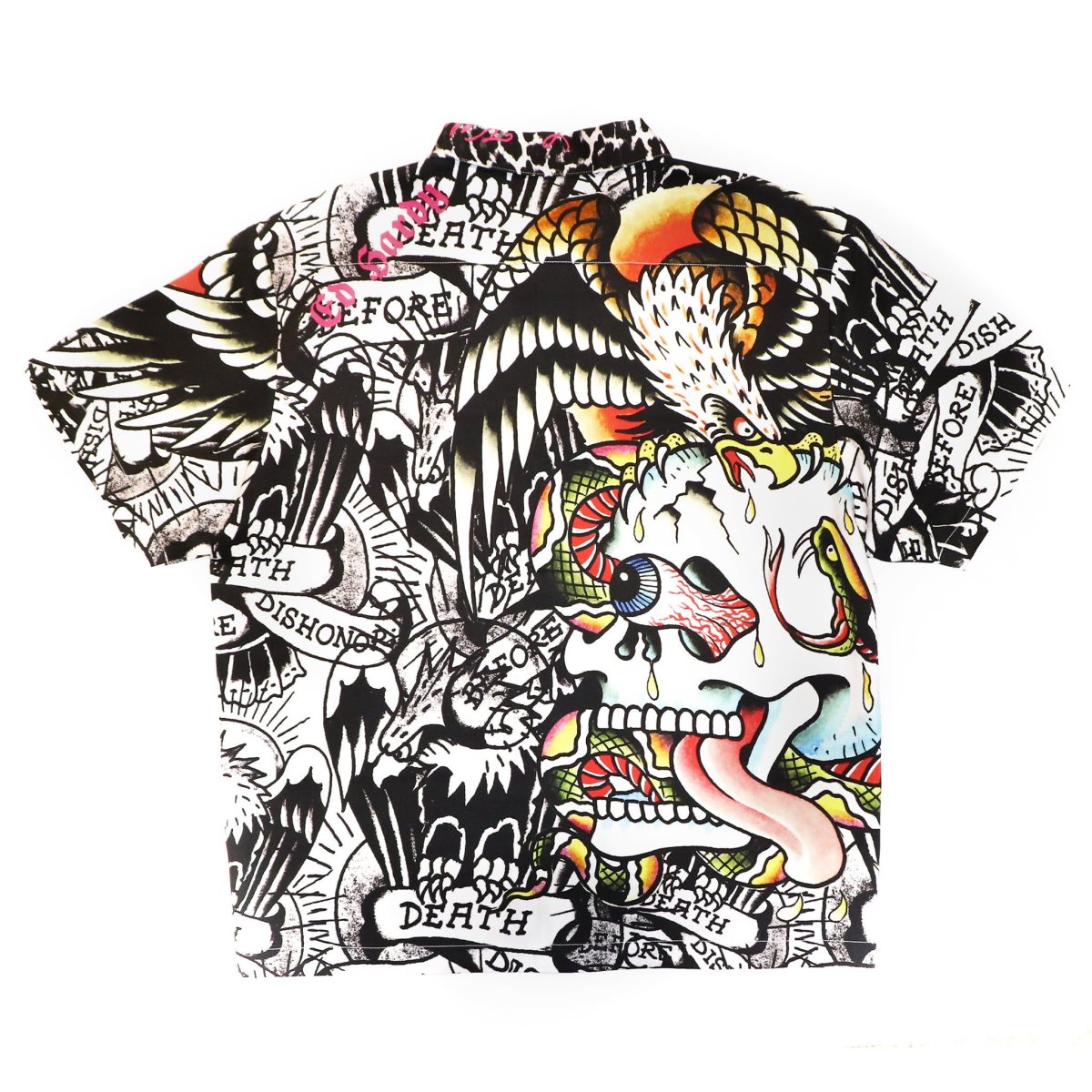 Ed Hardy Battle Skull Boxy Camp Shirt Skjorte Herre Multicolor | QH2896401