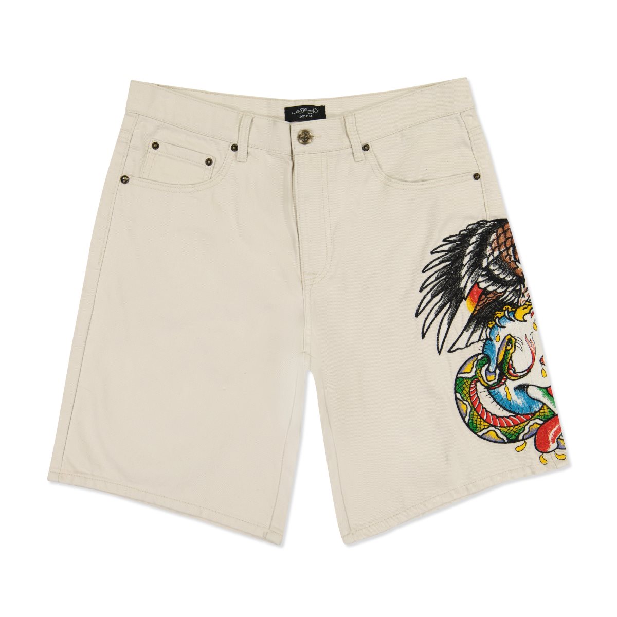 Ed Hardy Battle Skull Skater Short Bukse Herre Khaki | OF2580471