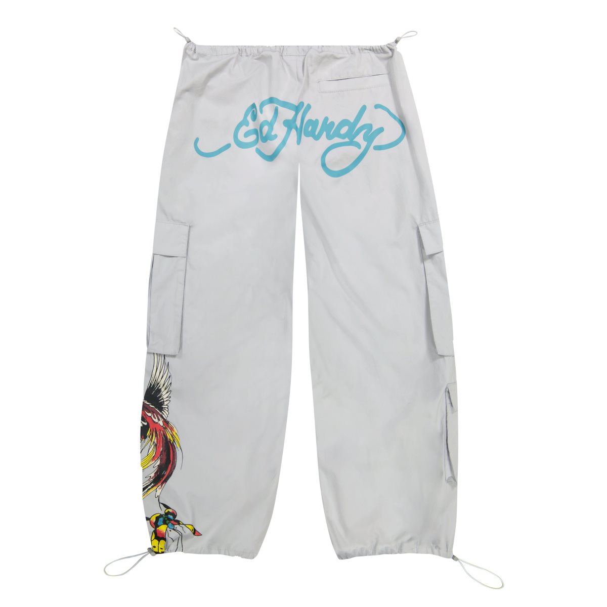 Ed Hardy Butterflies Poplin Cargo Pant Bukse Dame Lyse Grå | WE5402198