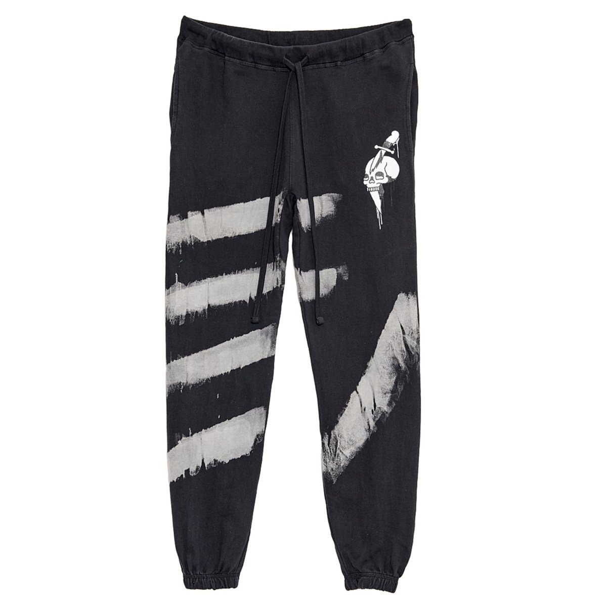 Ed Hardy Dagger Skull Sweatpant Bukse Dame Svarte Hvite | ES7945120