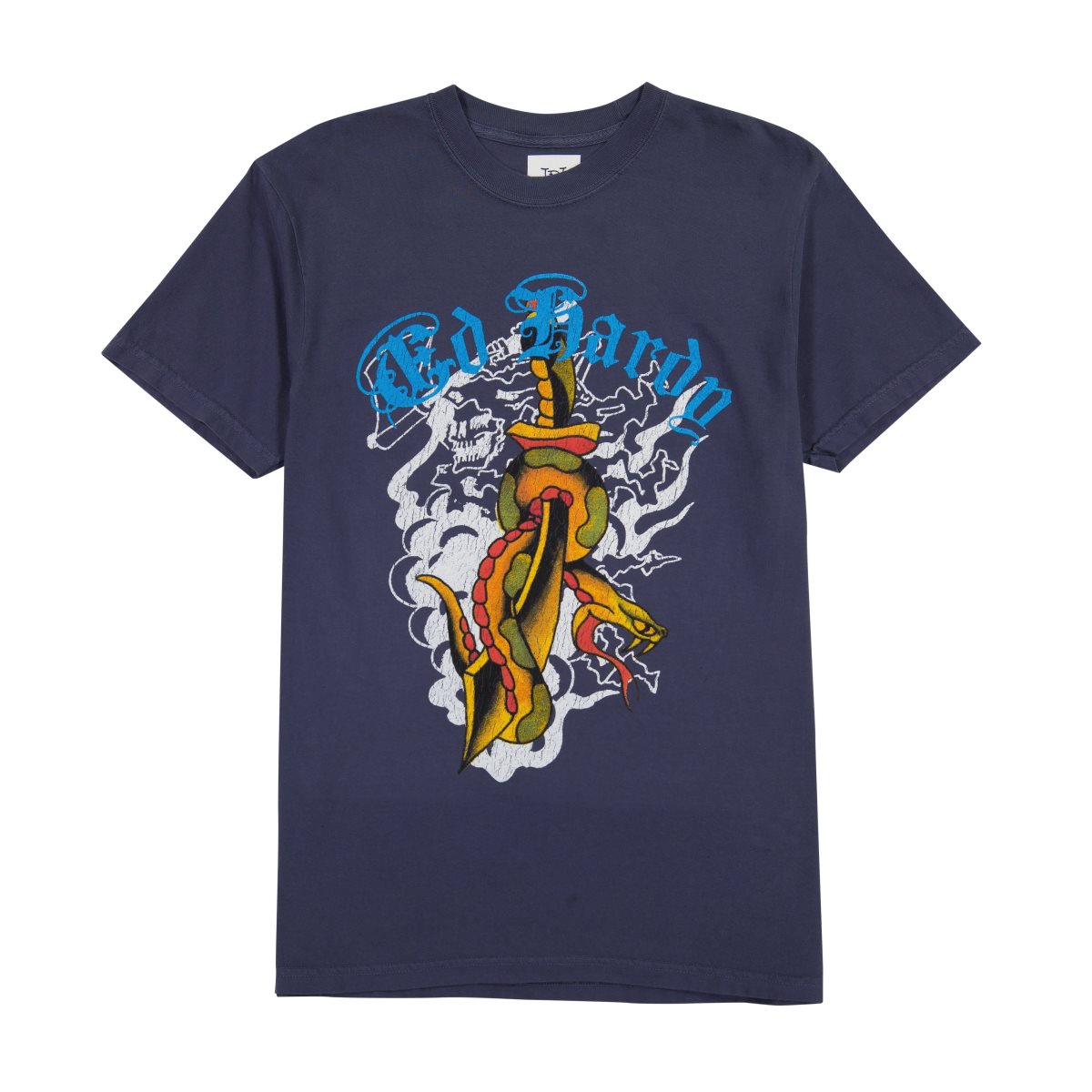 Ed Hardy Dagger Snake Tee T-skjorte Herre Marineblå | QN9467520