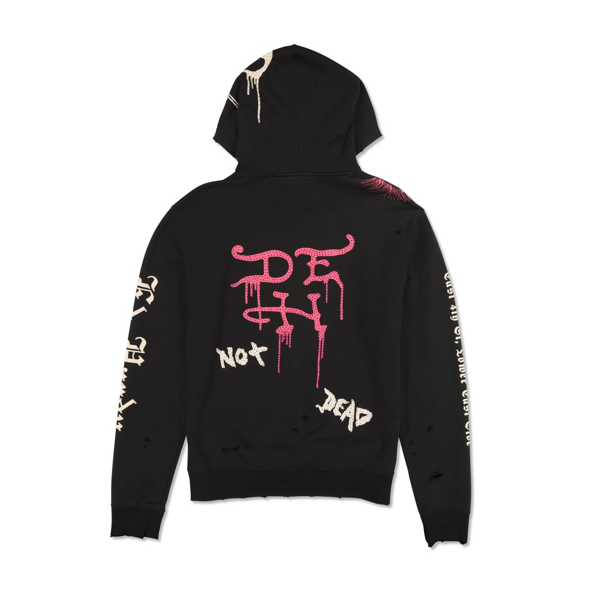 Ed Hardy Destroy Skele Hoodie Hettegenser Herre Svarte | SE2819467