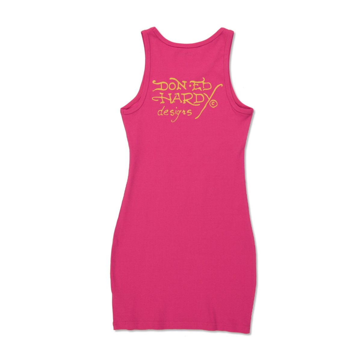 Ed Hardy Eagle Rose Rib Tank Dress Kjole Dame Rosa | YA7568092