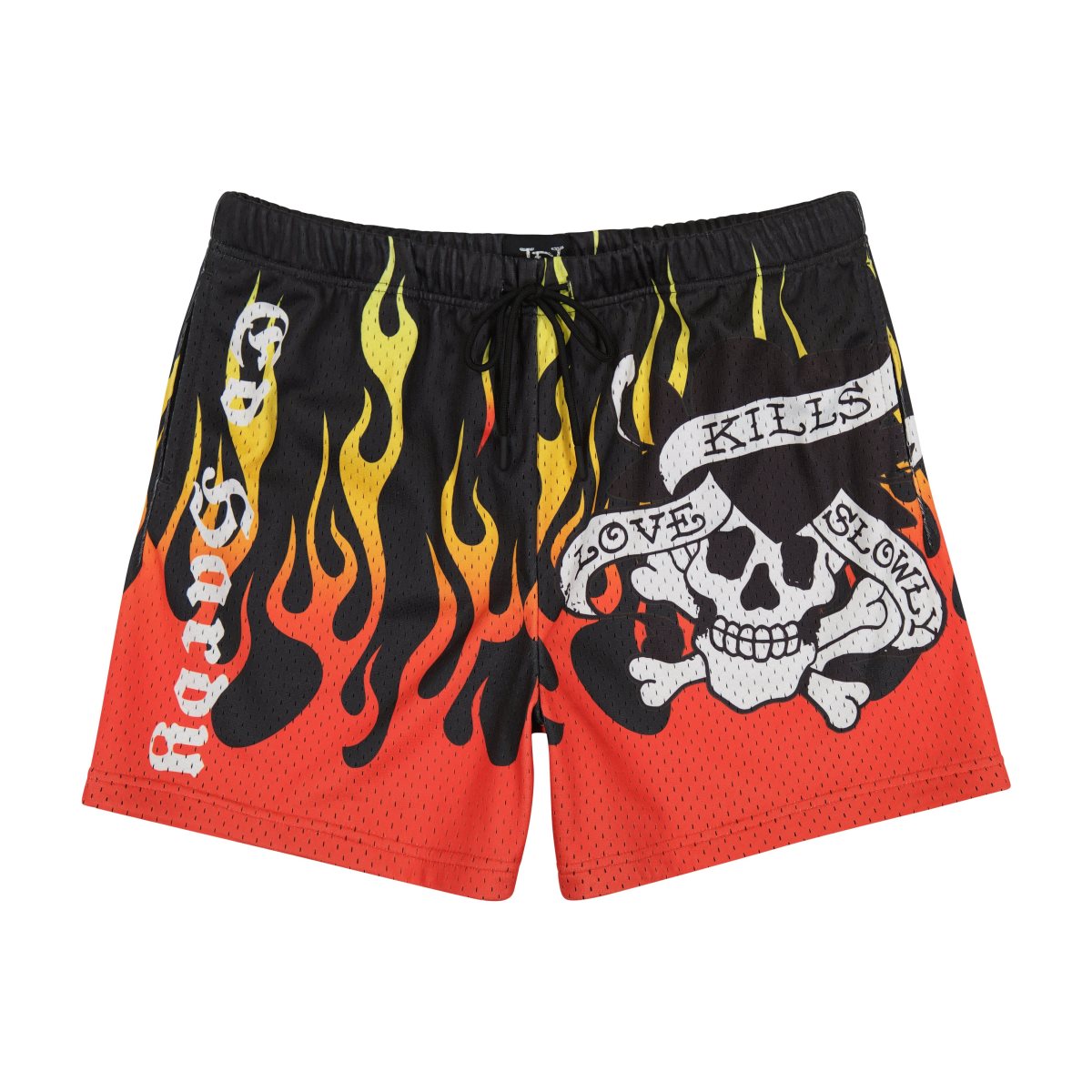 Ed Hardy Fire LKS Skull Mens Short Bukse Herre Svarte | ZU4082571