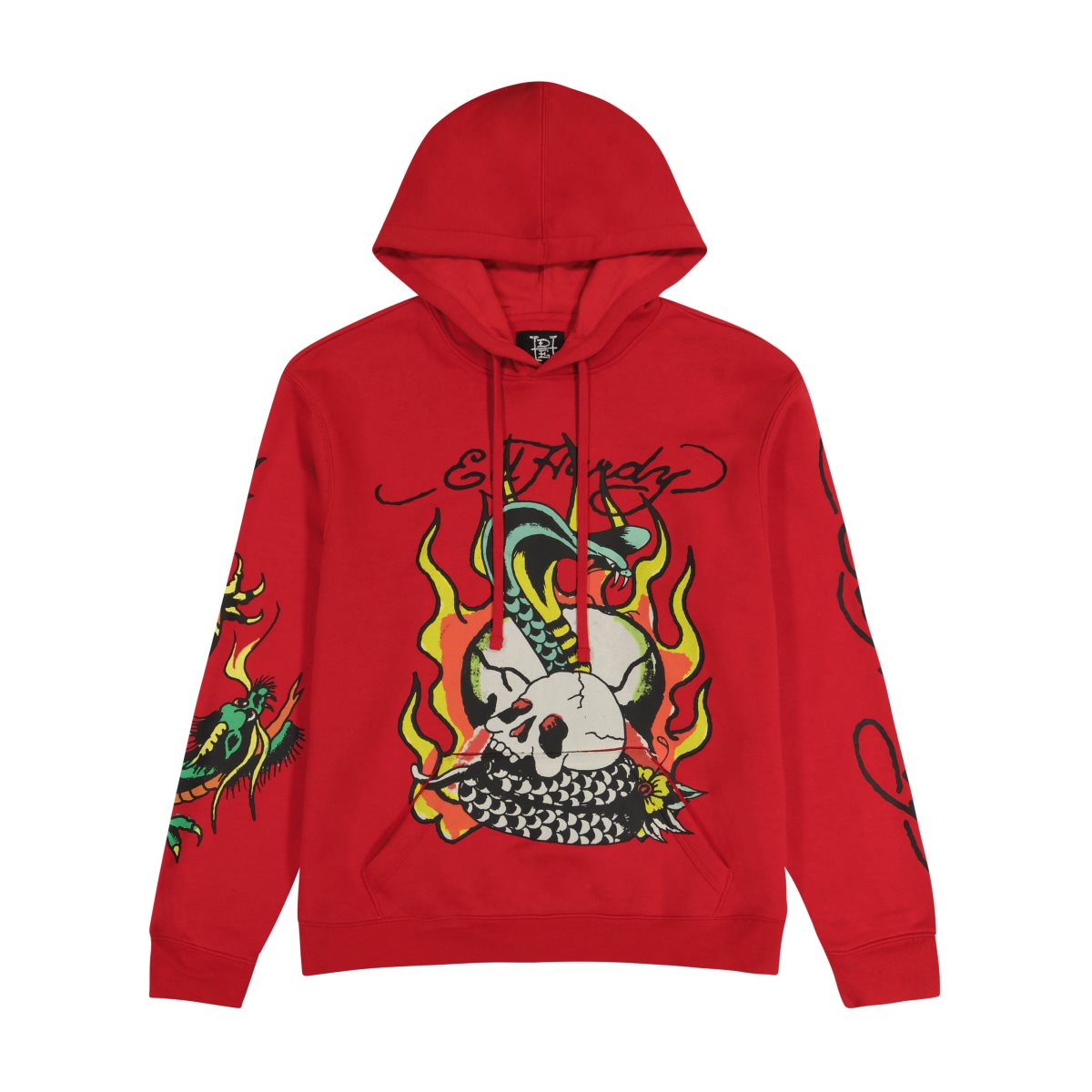 Ed Hardy Flame Cobra Hoodie Hettegenser Herre Rosa | OG7256039