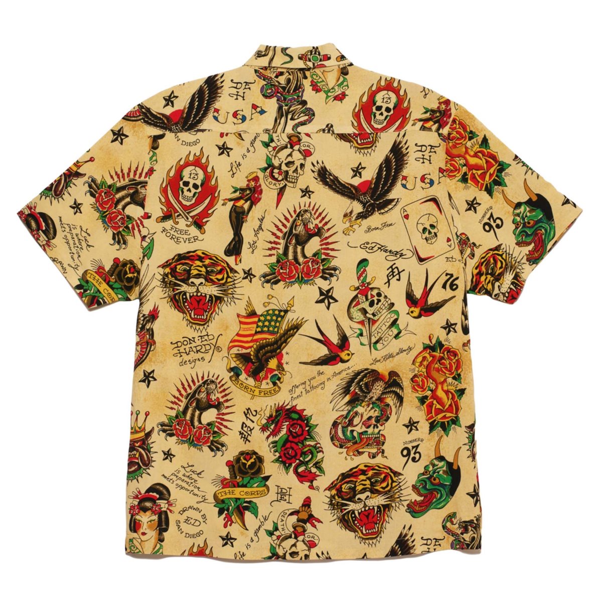 Ed Hardy Flashboard Camp Shirt Skjorte Herre Flashboard Print | TD3065982