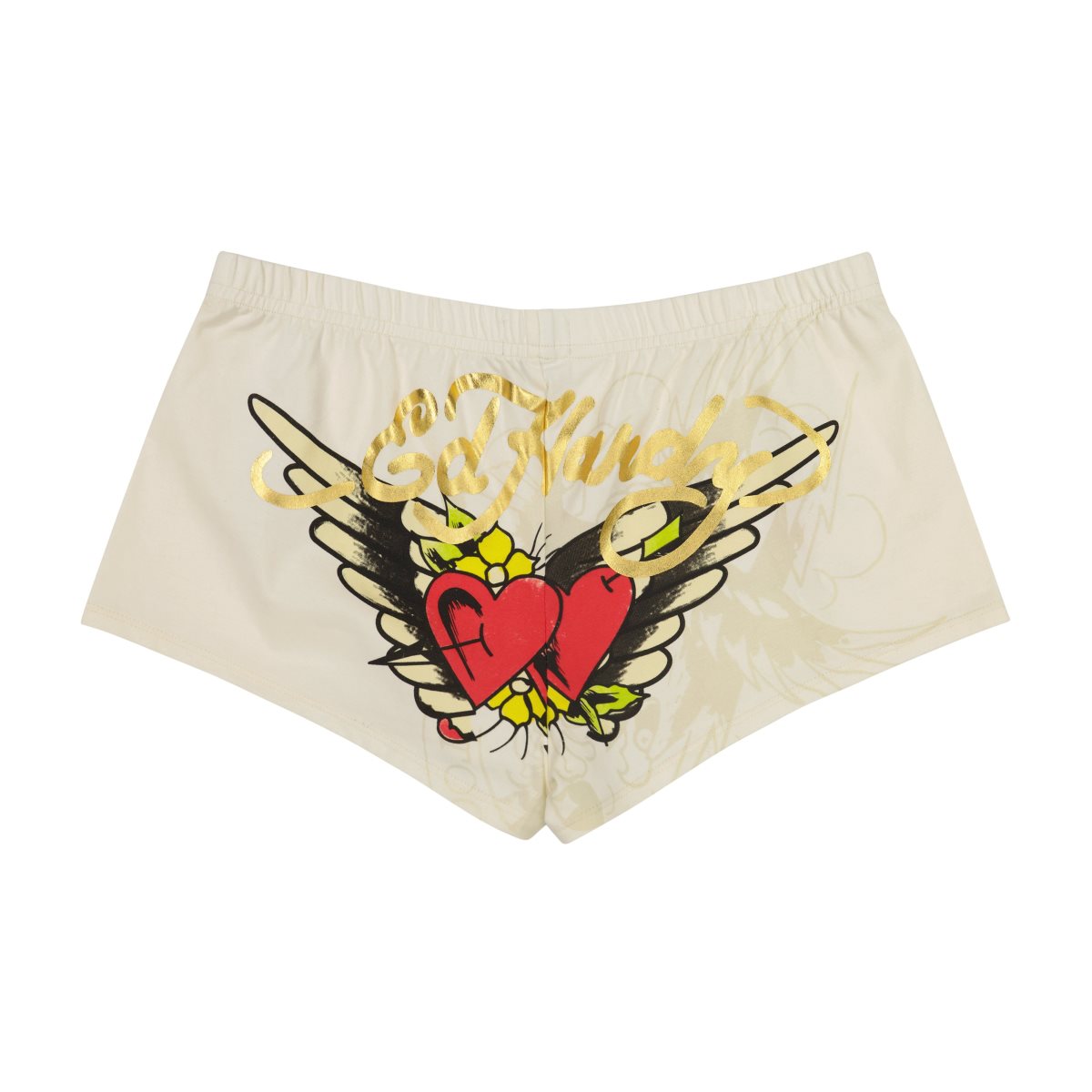 Ed Hardy Heart Wings Booty Biker Shorts Bukse Dame Hvite | MG5038162