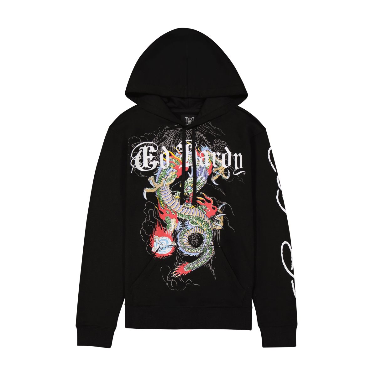 Ed Hardy Japan Dragon Mens Hoodie Hettegenser Herre Svarte | ED0971354