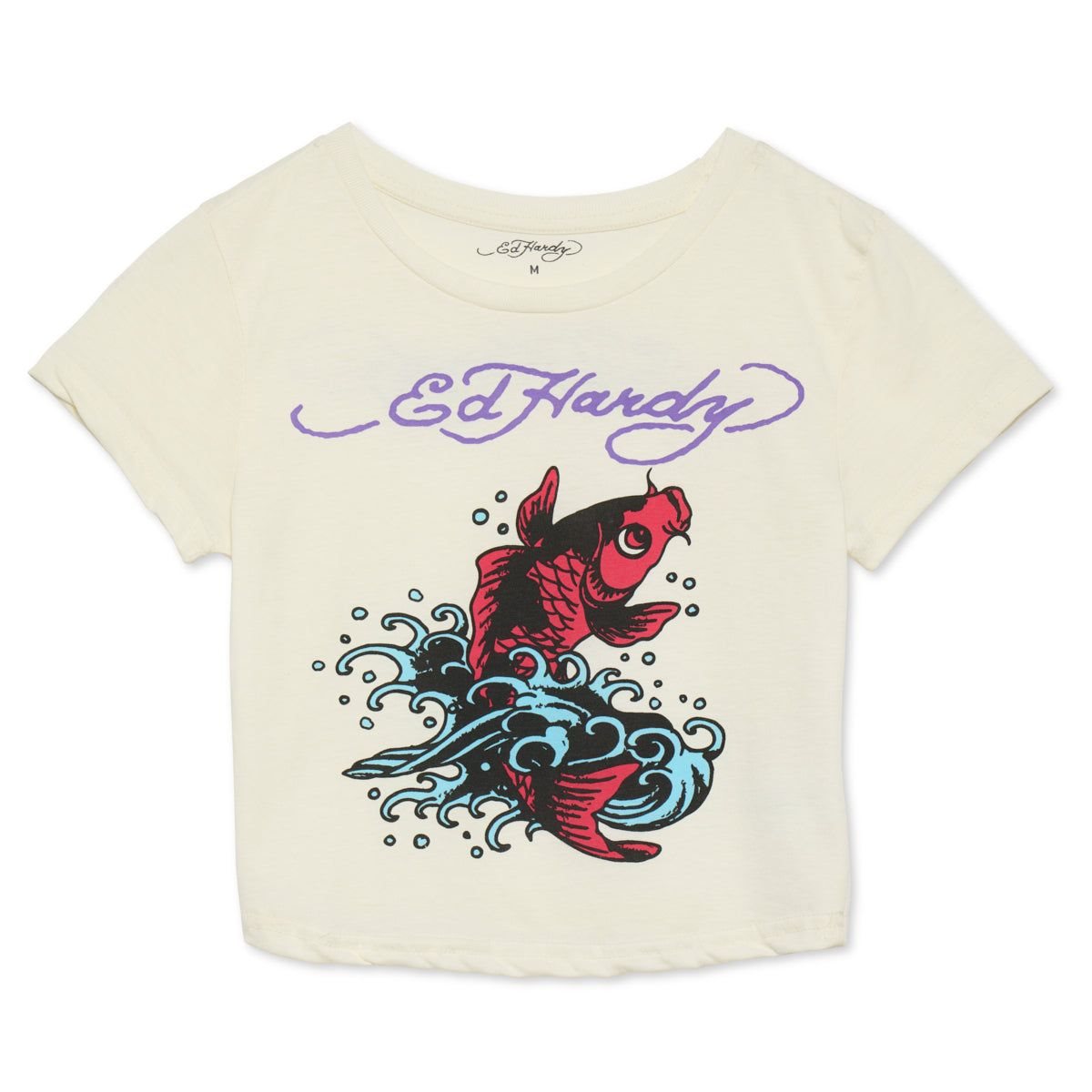 Ed Hardy Koi Fish Baby Tee Baby Tees Dame Hvite | VZ9071546