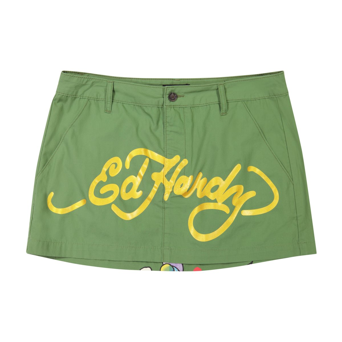 Ed Hardy LKS Heart Skirt Bukse Dame Olivengrønne | BQ1653498