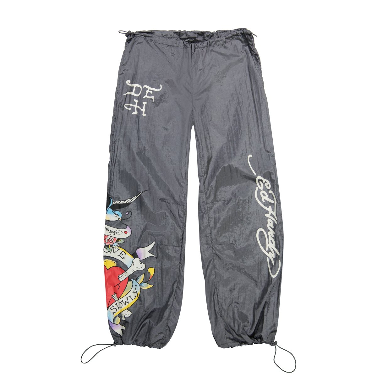 Ed Hardy LKS Skull Nylon Parachute Pants Bukse Dame Sølv | EG5294178