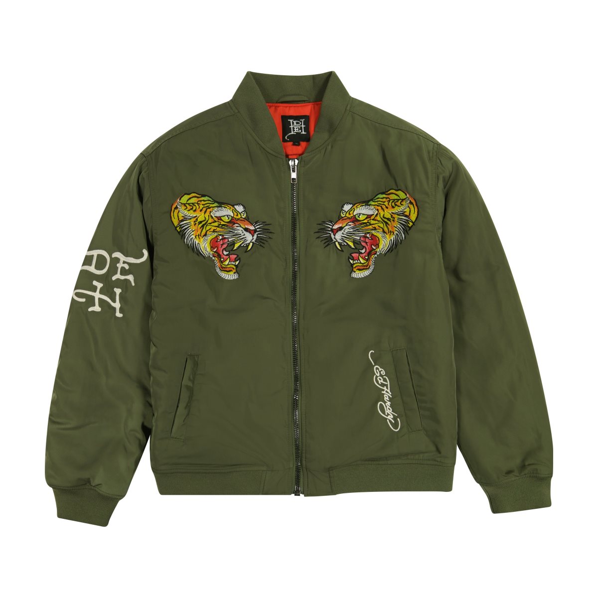 Ed Hardy NYC Skull Bomber Jacket Ytterklær Dame Olivengrønne | XQ9540361