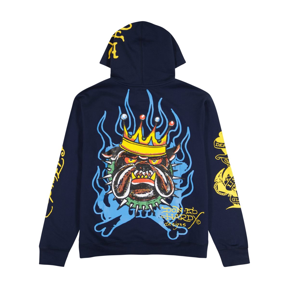 Ed Hardy Panther Bulldog Hoodie Hettegenser Herre Midnight | RP7951320