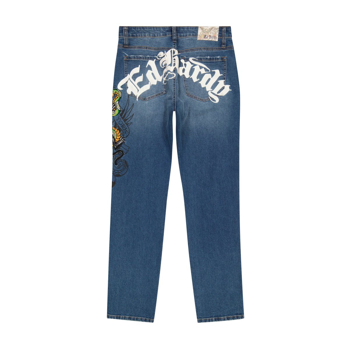 Ed Hardy Panther Snake Slim Taper Jean Denim Herre Medium Tint | HW1746902