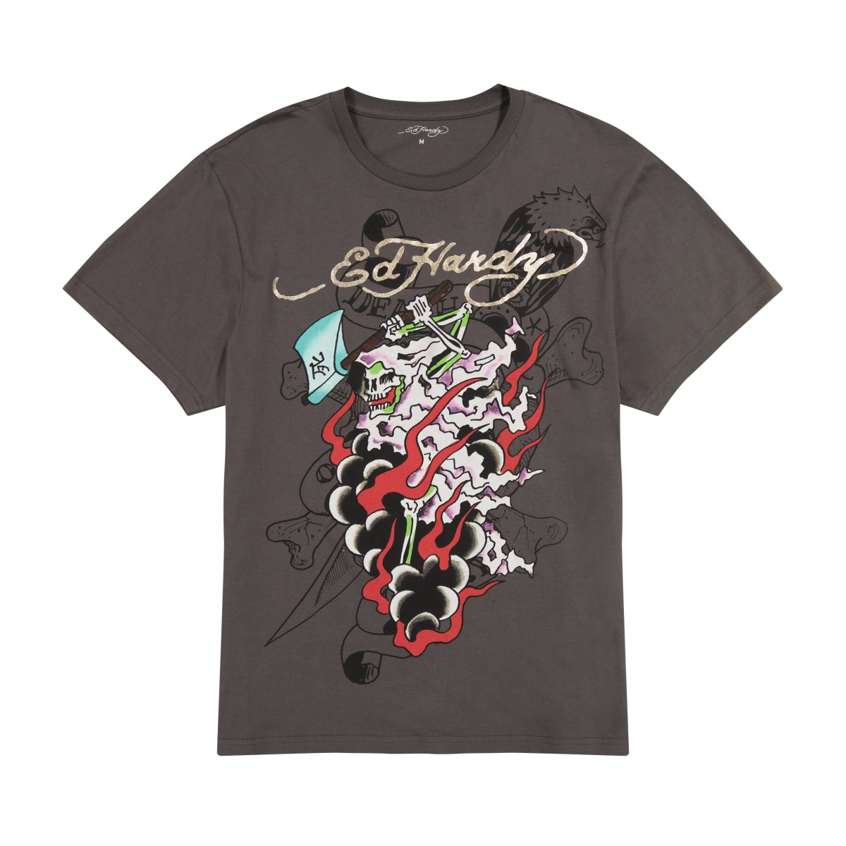 Ed Hardy Reaper Mens Tee T-skjorte Herre Grå | ZU3295867