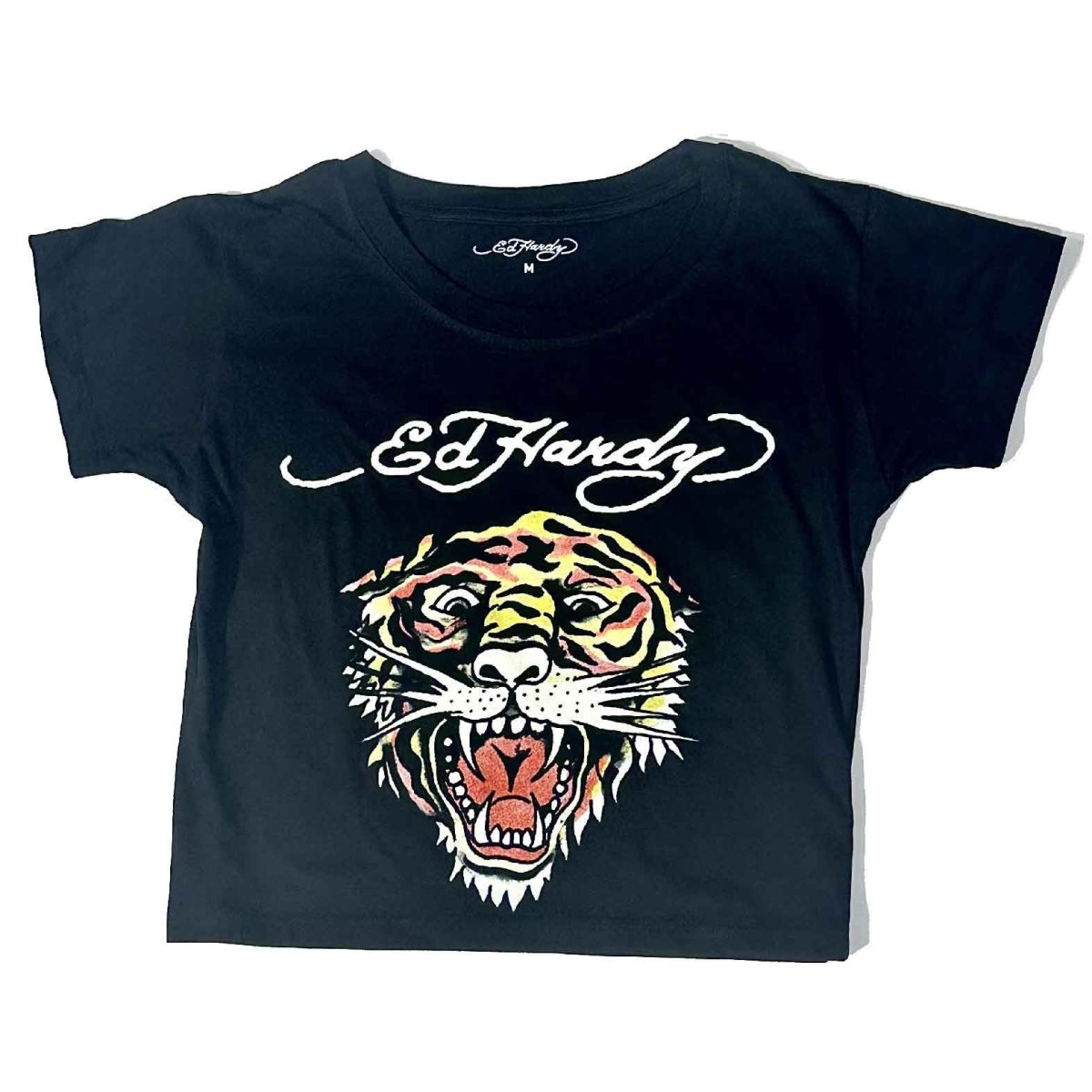 Ed Hardy Retro Tiger Baby Tee Baby Tees Dame Svarte | XN2018739