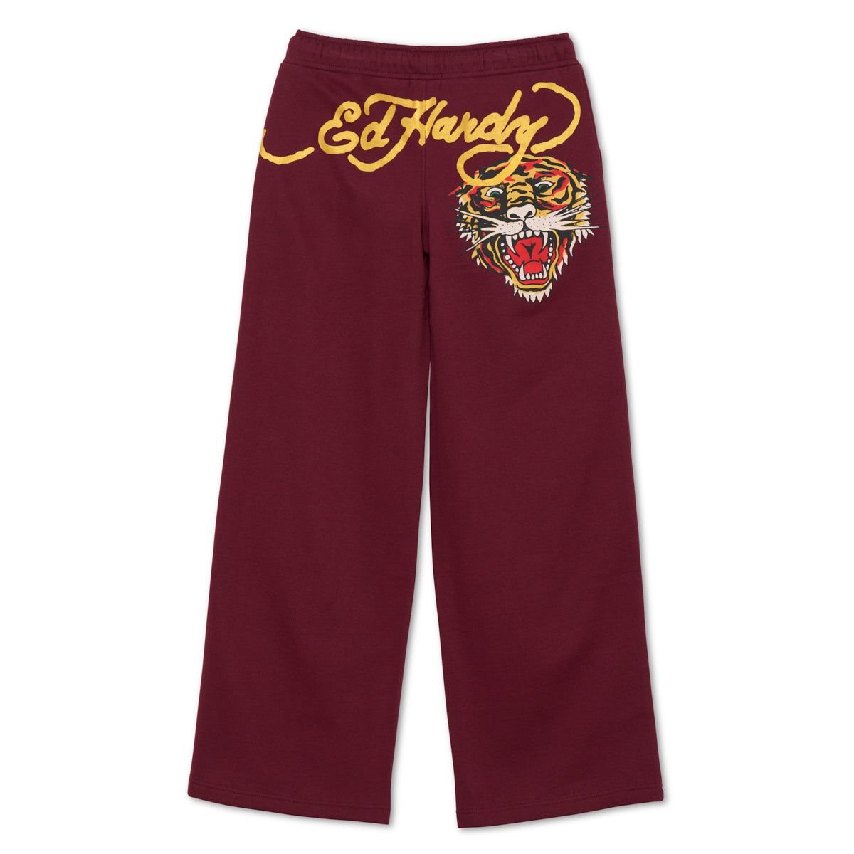 Ed Hardy Retro Tiger Flare Sweatpants Bukse Dame Sangria | ZE5031296