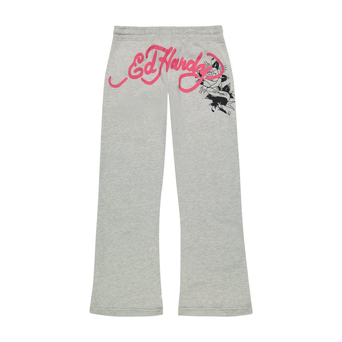 Ed Hardy Rose Heart Sweatpants Bukse Dame Grå | BT1742506