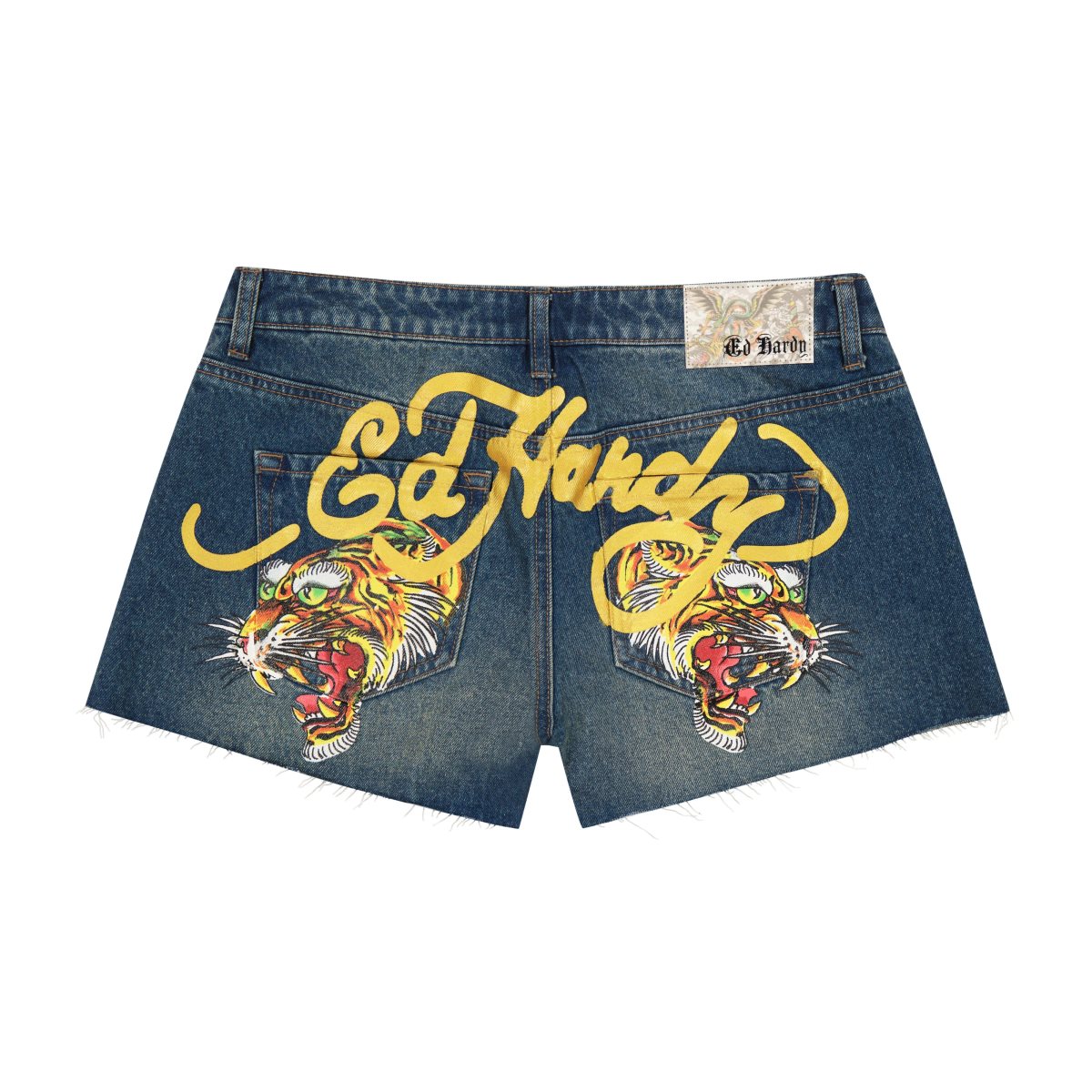 Ed Hardy Screaming Tiger Denim Shorts Bukse Dame Med Vintage | HC4270361