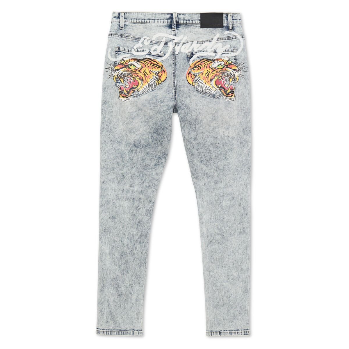 Ed Hardy Screaming Tiger Slim Skinny Jean Denim Herre Destructed Acid | ZS4839706