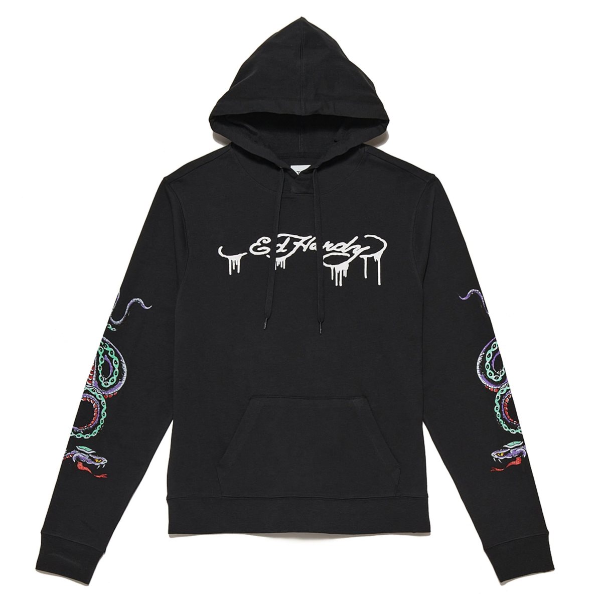 Ed Hardy Snake Hoodie Hettegenser Herre Svarte | CO6570183