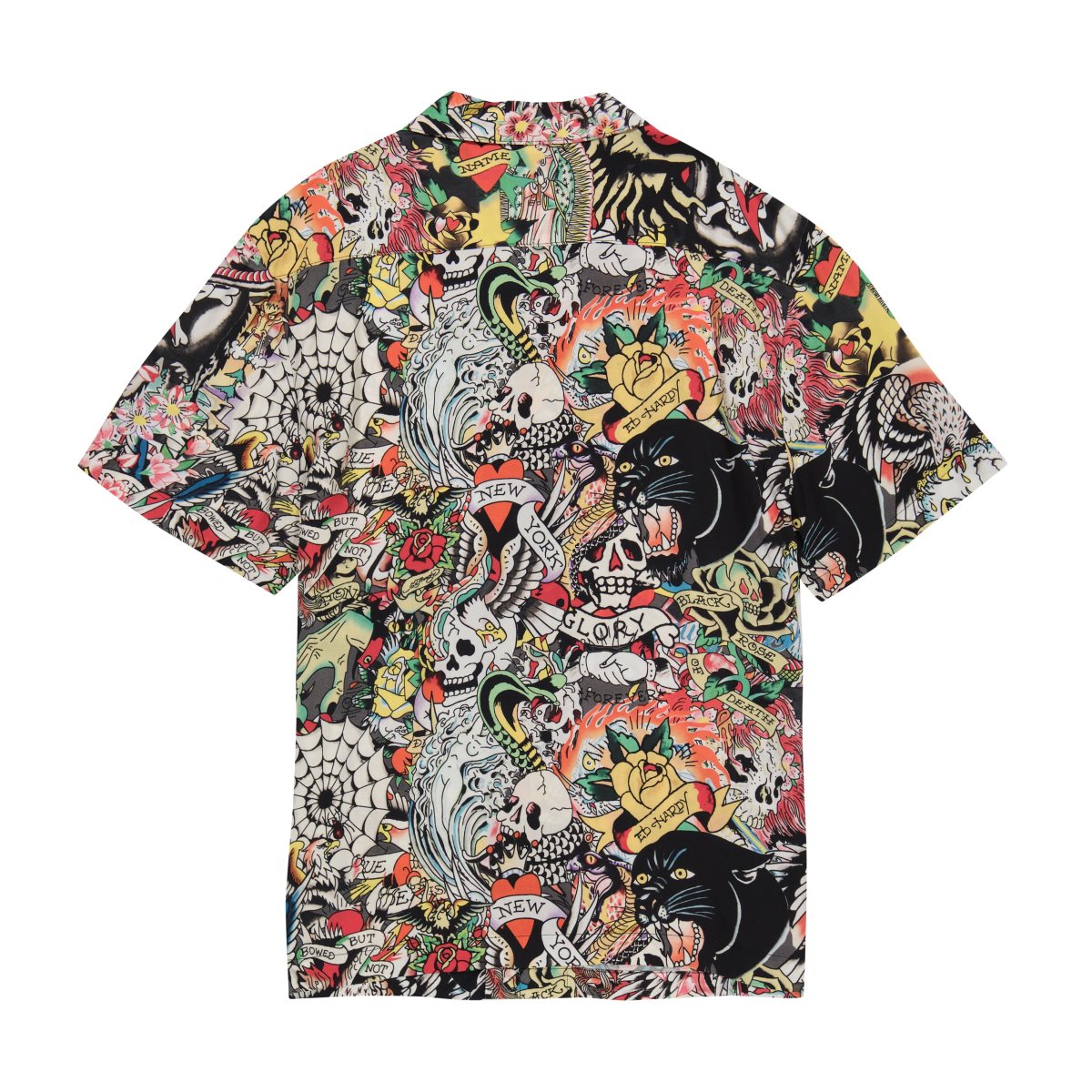 Ed Hardy Tattoo Collage Camp Shirt Skjorte Herre Multicolor | PU7614825