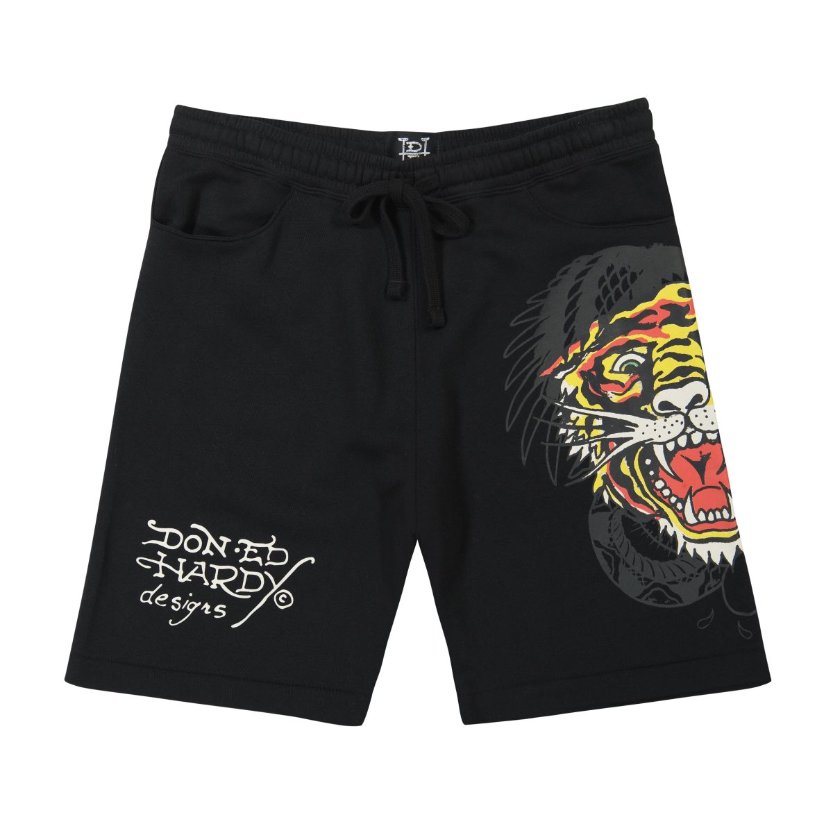 Ed Hardy Tiger Dagger Fleece Short Bukse Herre Svarte | XG1256087