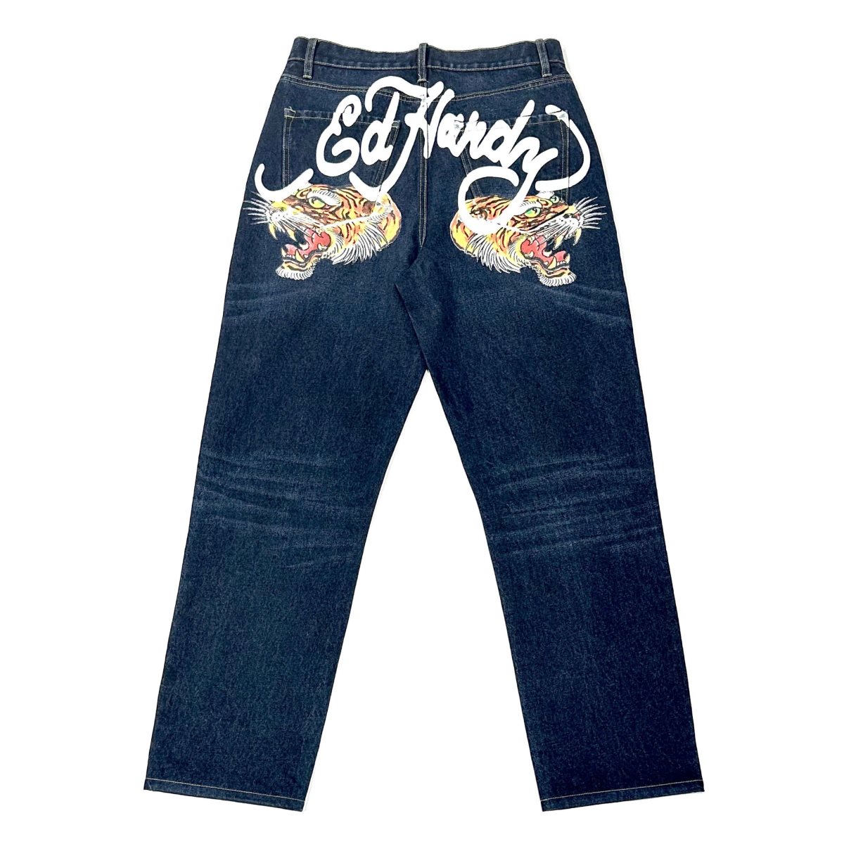 Ed Hardy Tiger Heads Loose Fit Jean Denim Dame Baked Raw | TG7958463