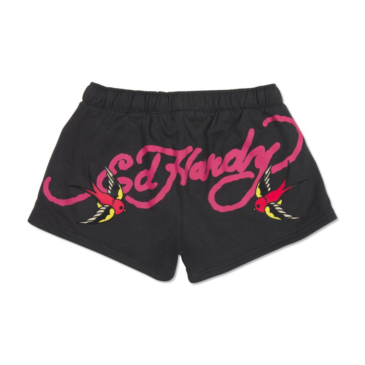 Ed Hardy Tiger Swallow Fleece Sweatshort Bukse Dame Svarte | NY9875213